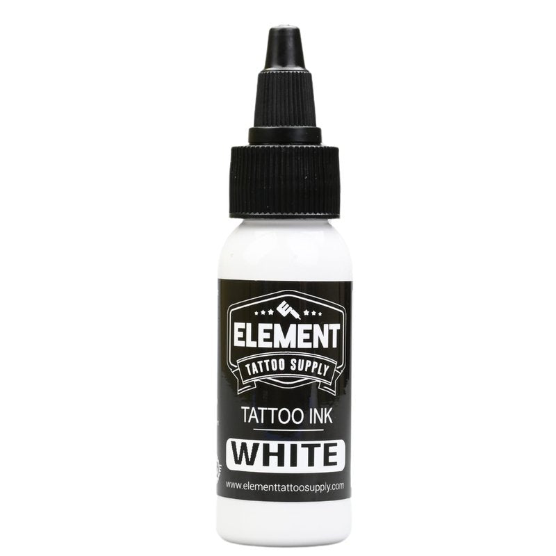 Element Tattoo Supply Tattoo Ink Set Black White Professional Solid Color for Human Skin Tattooing, Outlines, Shading, Blending, Mixing Color Supply for Artists 1oz Bottle