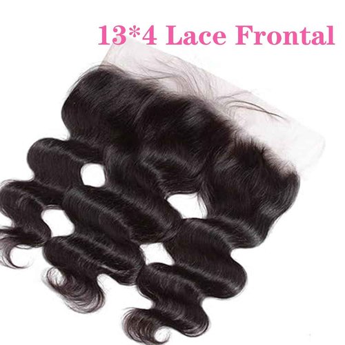 13x4 HD Lace Frontal Closure Body Wave HD Lace Frontal With Baby Hair 100% Unprocessed Brazilian Virgin Human Hair 150% Density Natural Black Color 22 Inch