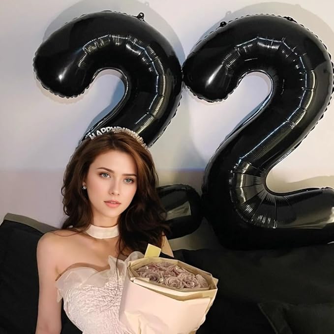 40 inch Black 7 Number Balloon Giant Foil Helium Balloons Black Large Digital Balloon 7 Number 7 Balloons for 7th Birthday Party Decorations Anniversary Events Decoration Supplies