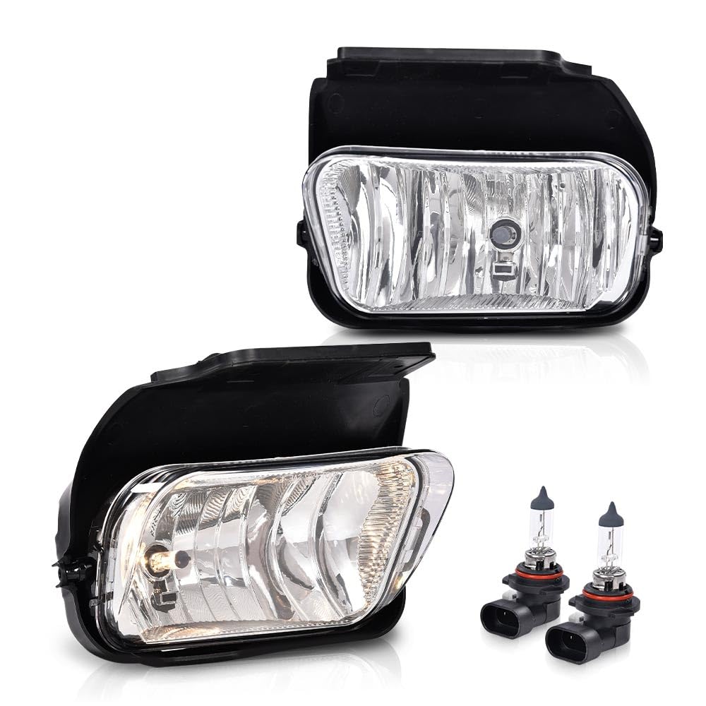 ALLGOOD Fog Lights Assembly w/Bulbs, Compatible with Chevy Silverado 1500 2500 3500 HD Models 03-06/Fit Avalanche 1500 2500(Fit