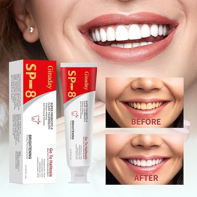 2 Pcs SP-8 Probiotic Whitening Toothpaste, Triple Whitening Care Deep Cleaning Fresh Breath.