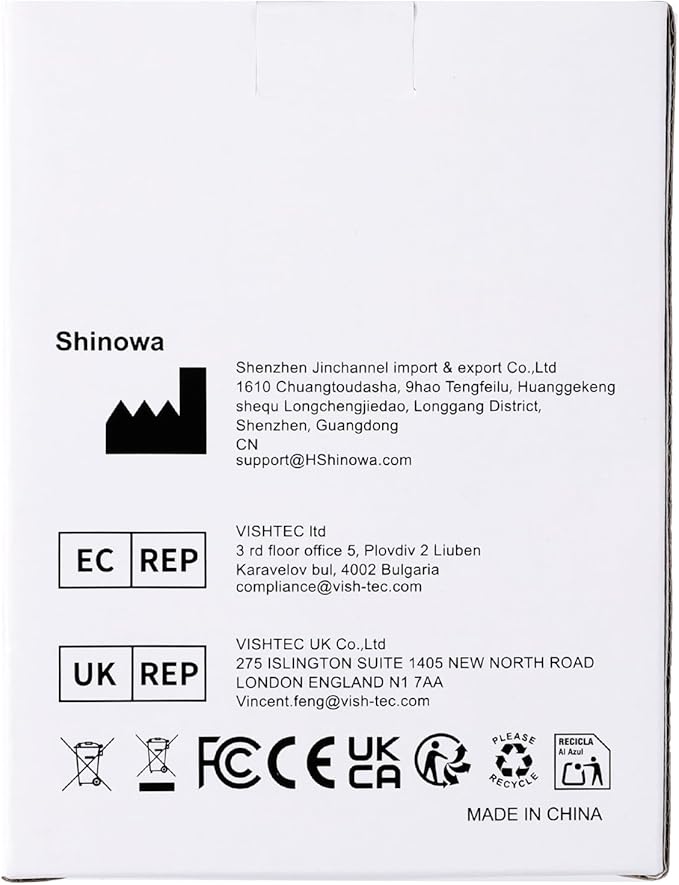 Shinowa Rechargeable Travel Makeup Mirror with 44 LED Lights, 1X/10X Magnifying Vanity Mirror with 3 Color Light, Folding Stand, 4 Inch Portable Dimmable Double Sided Compact Lighted Mirror, White