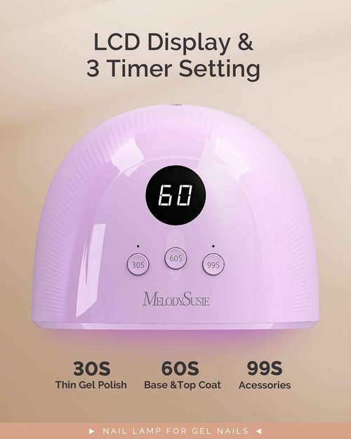 MelodySusie UV Nail Lamp, Plus30F UV Light for Gel Nails LED Nail Dryer with 3 Timer, Portable Nail Drill 30000 RPM,Professional Rechargeable Electric Nail File,