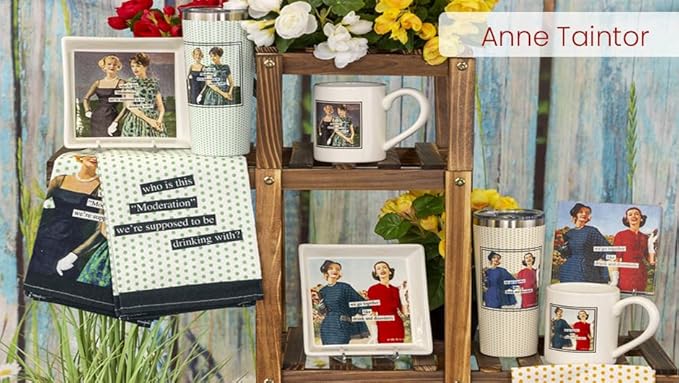 Anne Taintor Birthday Cards Funny Vintage Retro Greeting Card for Her, 4.25" x 5.5", Farewell to Youth