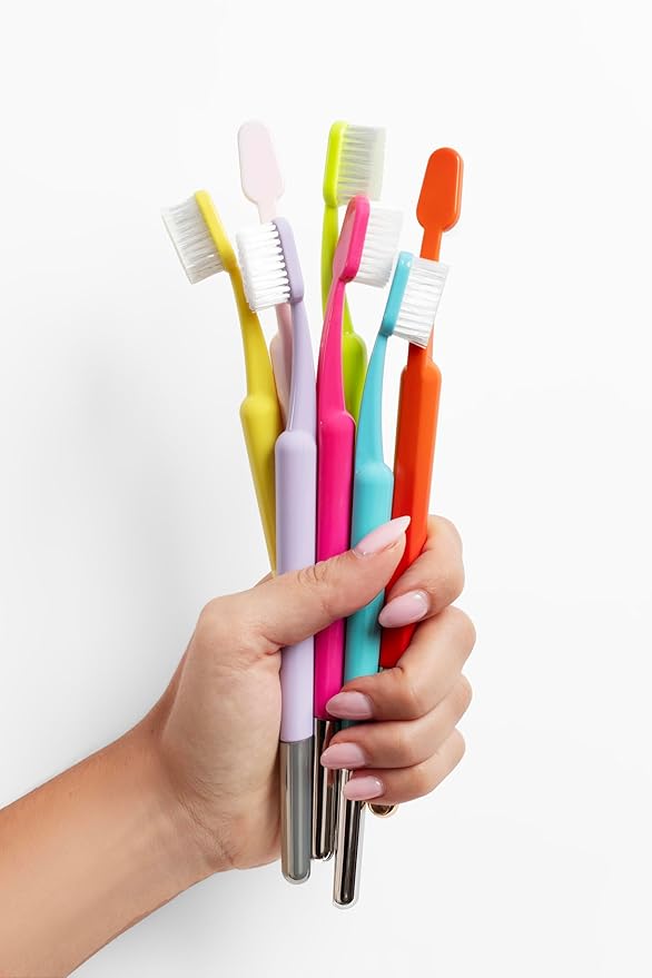 TRASK The Better Brush - Luxury Soft Bristle Dentist Designed Manual Toothbrush for Adults, Matcha Mint