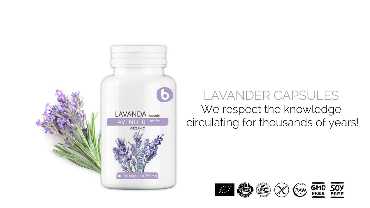 Organic Lavender Capsules - Lavender Pills for Relaxation and Balance - Supports Calm Mind and Body - Natural Supplement - Non-GMO, Gluten-Free – 90 Vegan Capsules