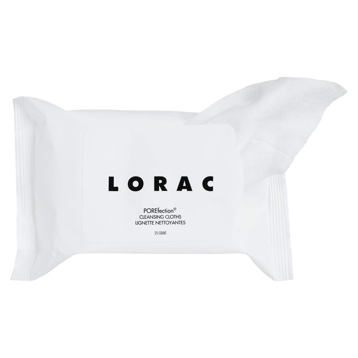 Lorac POREfection Cleansing Wipes, Swipes Away Makeup, Dirt & Oil, Gentle & Safe for Sensitive Eyes, Cruelty Free