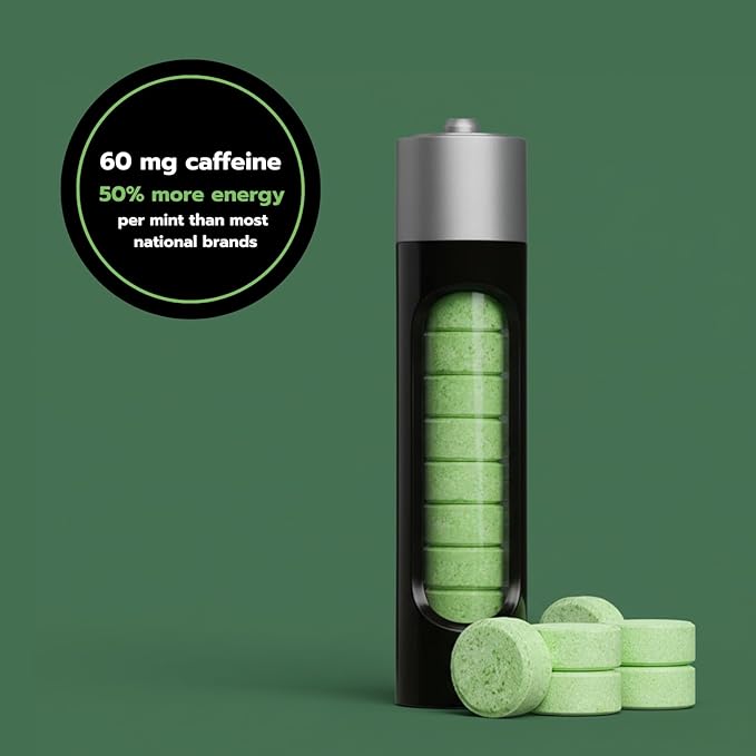 Rally Caffeine Mints, 60 Milligram, Instant Energy, Fresh Breath, Caffeinated, 0 Sugar, Natural Peppermint, Cinnamon, Wintergreen Variety Pack (3 Packs, 30 Mints)