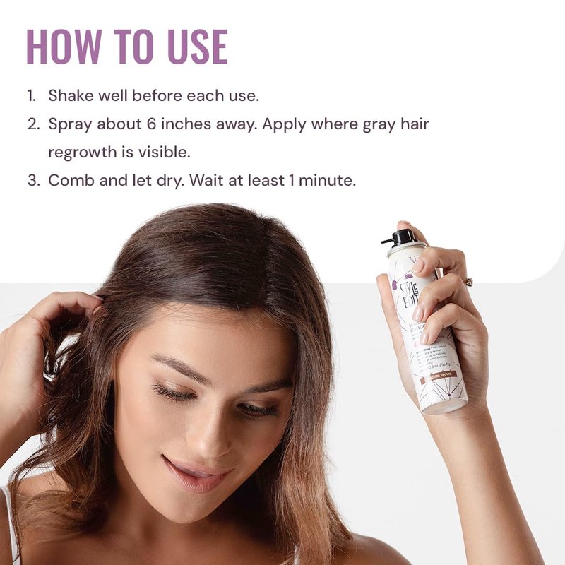 Style Edit Root Touch Up Spray | Temporary Hair Color for Gray Roots and Thinning Hair | Salon-Quality, Transfer-Resistant Hair Concealer | Medium Brown, 2 oz