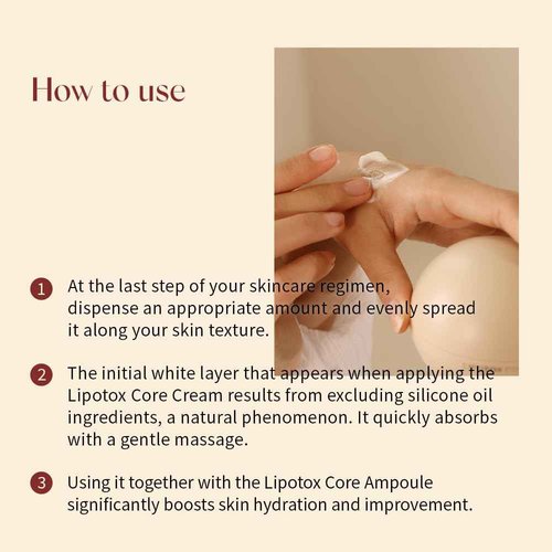 BQCELL Lipotox Core Cream 50g | Anti-Aging Moisturizer with Stem Cell Extract for Firming & Wrinkles | K-Beauty Skincare Made in Korea