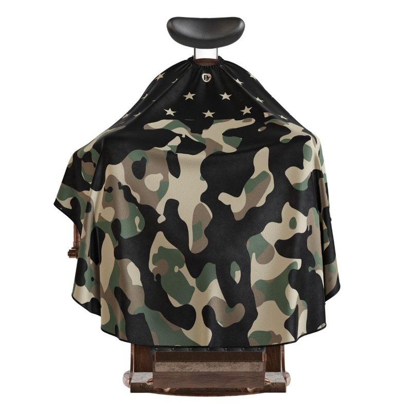 Professional Barber Cape - Hair Cutting Cape with Adjustable Neck Closure, Salon Quality Styling Cape for Hairdressers and Barbers - Army