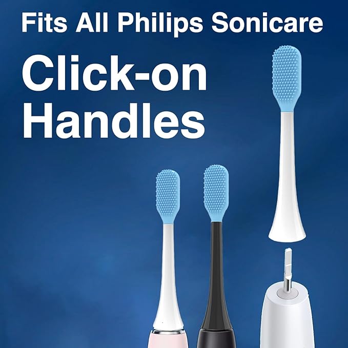 Tongue Cleaner Heads for Philips Sonicare Click-On Handles – Gentle & Effective Tongue Scraper, Fresh Breath, 1 Pack