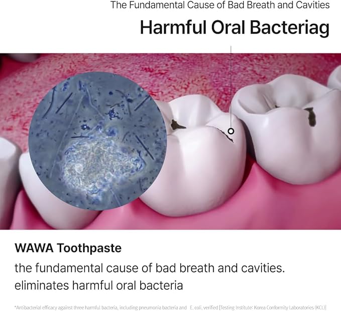 ROROBELL Wawa Toothpaste Made for My Boyfriend's Bad Breath, Sensitive Teeth, Improvement of Gum Problems/Peppermint Flavor/Made with Wasabi I 3.53 fl.oz (Pack of 1)