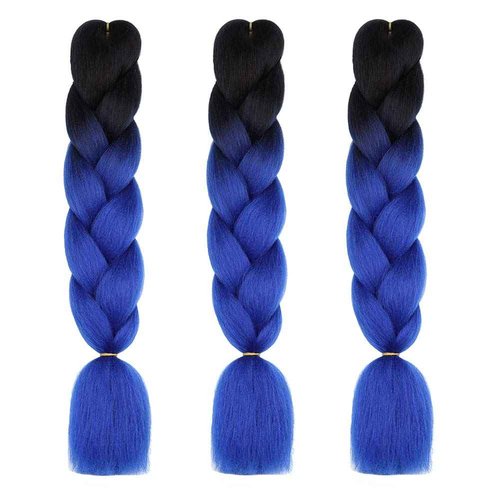 Rainbow Braiding Hair Pre Stretched Top Silky Braid Hair Extensions Kanekalon Synthetic Hair For Braiding