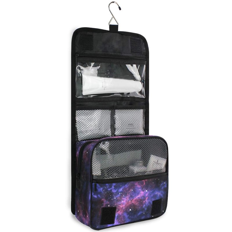 Hanging Toiletry Bag Universe Galaxy Star Space, Makeup Bag Cosmetic Bag Bathroom Travel Organizer Large for Women Girls