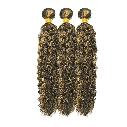 Habiliana Bundles Human Hair 18 20 22 Inch Jerry Curly P1B/27 Human Hair Bundles 12A Unprocessed Brazilian Virgin Quick Weave Hair Extensions for Black Women