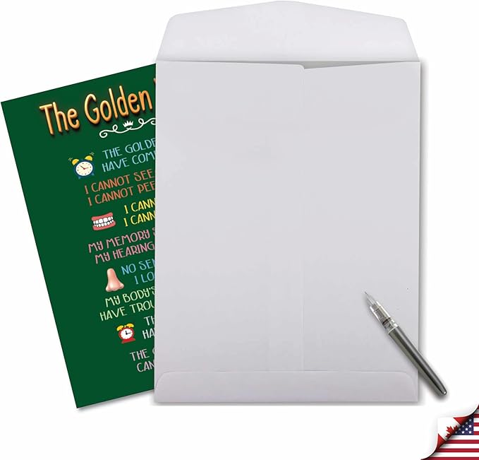 NobleWorks Jumbo Hysterical Birthday Greeting Card From Us 8.5 x 11 Inch with Envelope (1 Card) The Golden Years J8154BDG-US