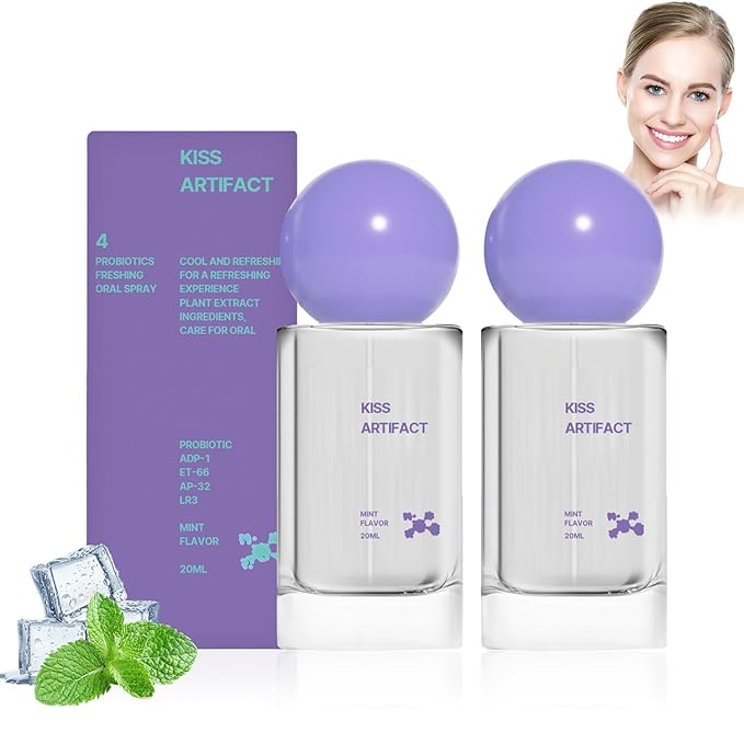 2pcs Probiotic Oral Spray for Long-Lasting Freshness, Alcohol-Free Oral Spray with Probiotics for Breath Care, Probiotic Breath Spray, Convenient Travel-Sized Breath Spray, 20ml/0.68oz