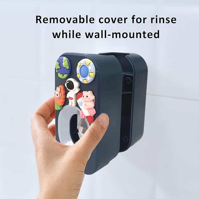 Automatic Kid Toothpaste Dispenser for Shower,Toothpaste Squeezer for Kids & Family, is Wall Mounted Bathroom Decor by Mr. Thumbs (1pc,Astronaut #2)