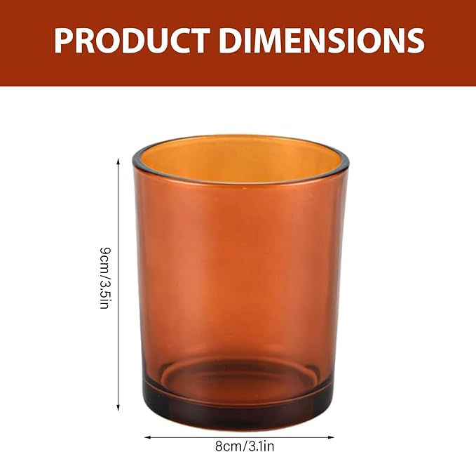 Toothbrush Cup, Glass Amber Glass Toothbrush Holder Bathroom Accessories Holder 9x8 cm, Clear Vanity Tumbler for Countertop Storage