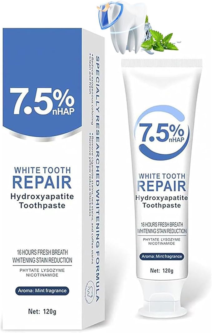 Hydroxyapatite Toothpaste 7.5% nHAP, Mint Fragrance 16 Hours Fresh Breath,Best ceelike Hydroxyapatite Toothpaste for Enamel Protection and Tooth Strengthening Use for Oral Care (1Pack c, Mint_c)