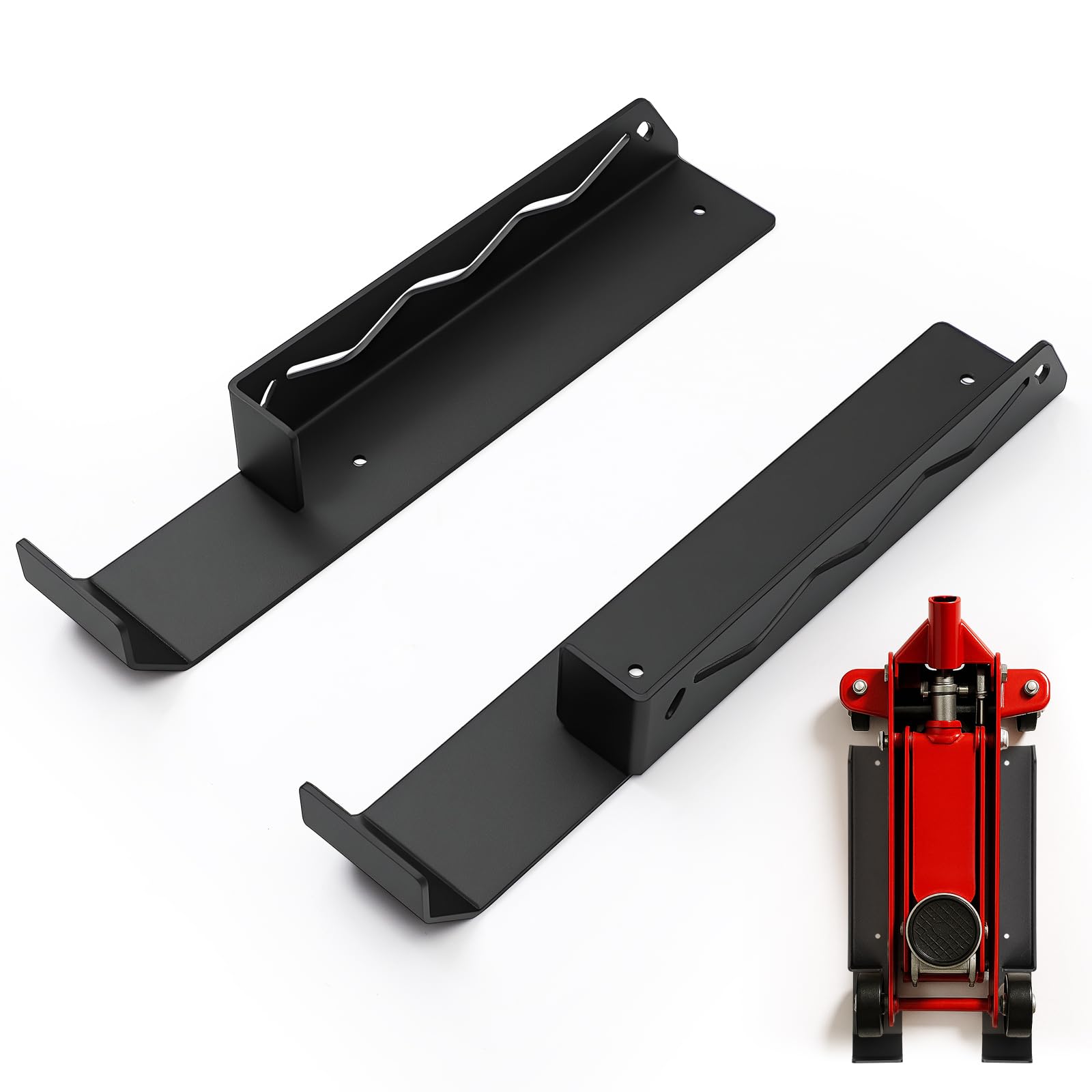 Otoolling Floor Jack Stand Wall Mount Hydraulic Trolley Jack Holder Rack Organizer for Enclosed Race Trailer Accessories Tool St