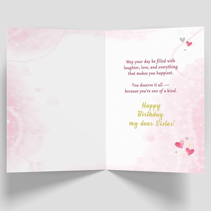 Sister Birthday Card, Funny Birthday Card Gifts for Sister, Happy Birthday to A Cute Women Girl