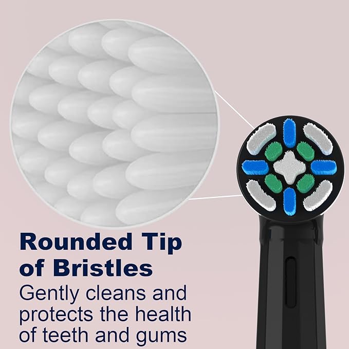 iO Replacement Heads Compatible with Oral B iO 2/3/4/5/6/7/8/9/10/Deep Clean Series Electric Toothbrush, Brush Heads Compatible with Oral B iO with Medium Bristles Care Your Teeth (12 Black)