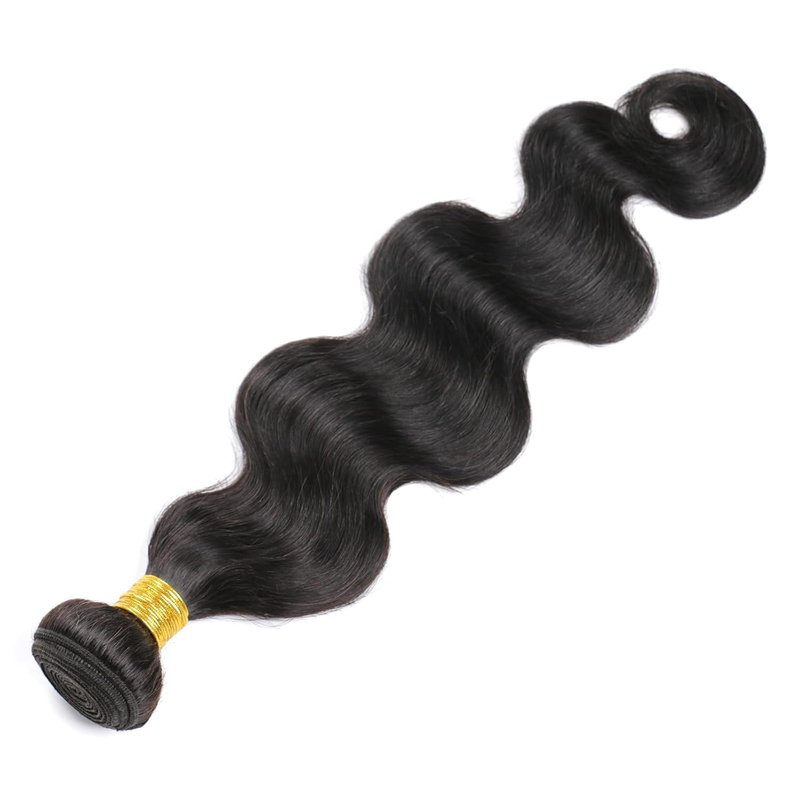 Body Wave Human Hair Bundles 26 Inch Body Single Bundle #1B Natural Black Human Hair Unprocessed Native Virgin Hair 100g Total Double Weft Crochet Human Hair Extensions for Women