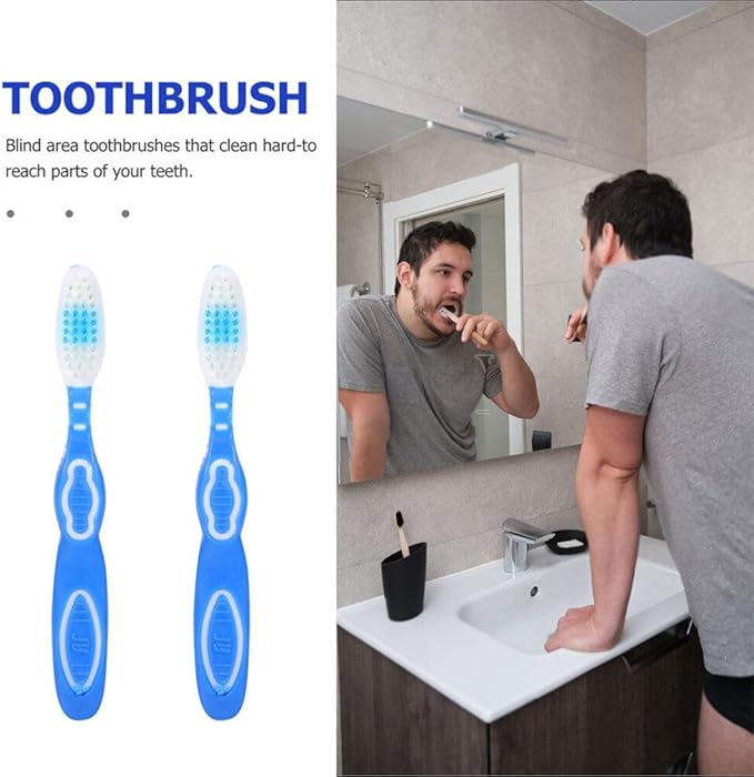 Beaupretty 6Pcs Mini Travel Toothbrush Set Short Handle Soft Bristles Portable Toothbrush for Oral Care on The Go