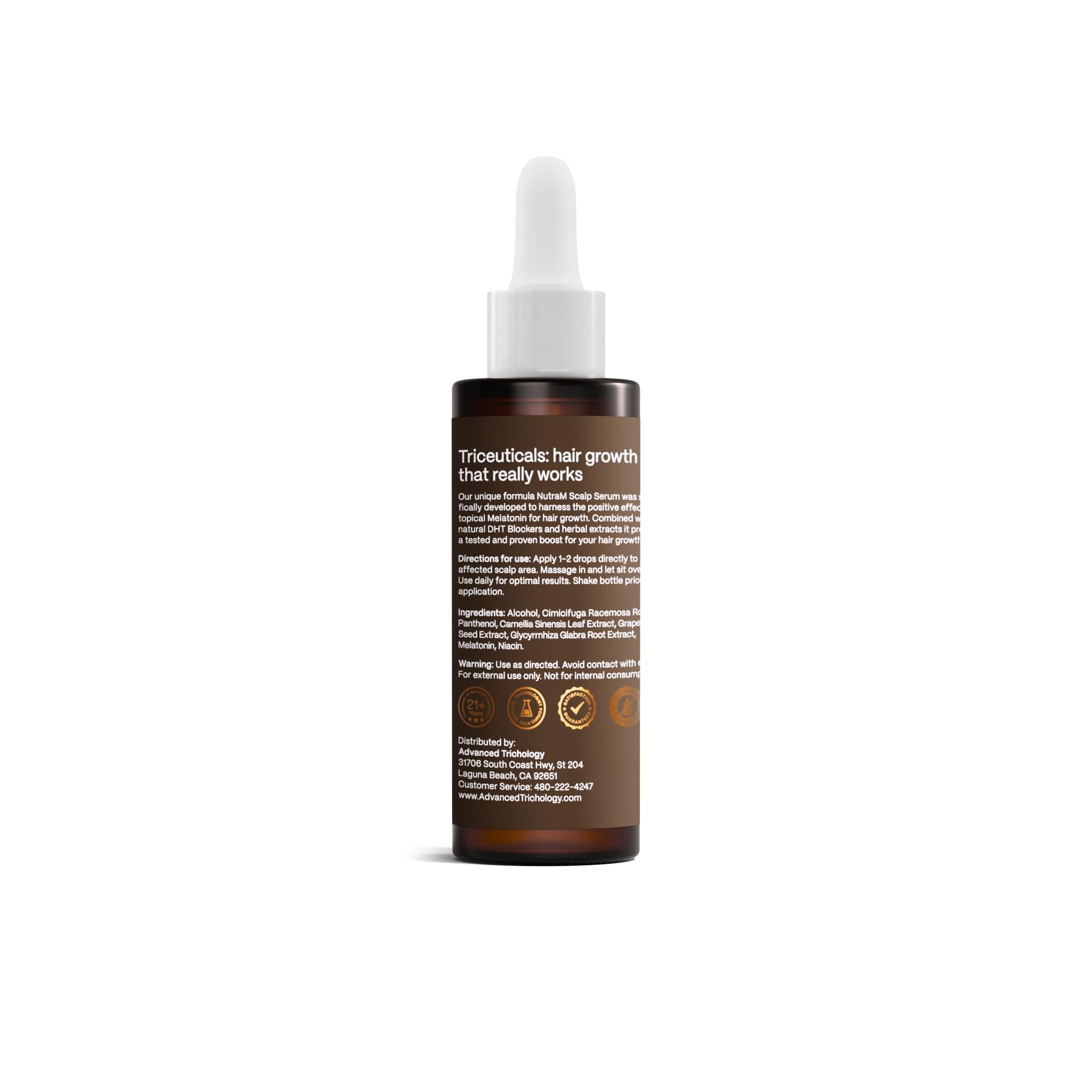 NutraM™ Hair Growth Serum – Dermatologist Tested | Scalp DHT Blocker for Thinning Hair Men and Women, Backed by 20 Years of Hair Regrowth Clinic Experience