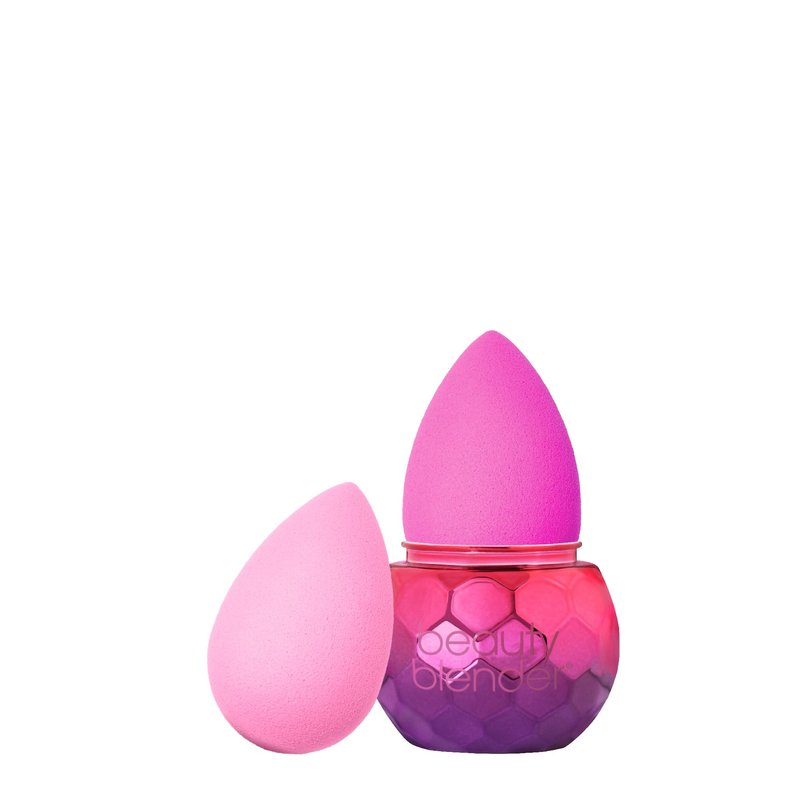 Beautyblender® | DiscGlow Inferno, 5-Piece Set – 2 Makeup Sponges, Sponge & Brush Cleanser, Cleansing Silicone Scrub Mat, Sponge Stand, Professional Application, Vegan & Cruelty Free, Made in the USA