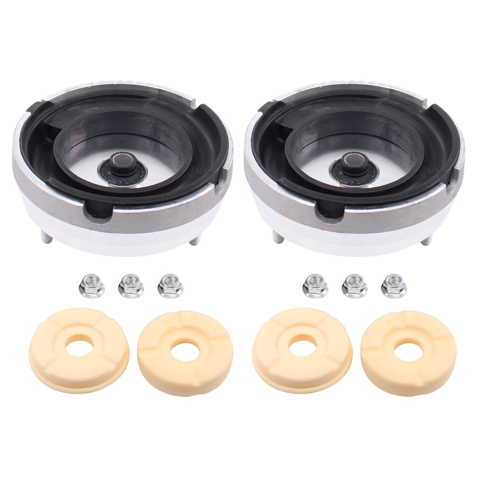Motoku Pair Front Left Right Strut Shock Mount And Support Upper Lower Set For X5 X6 E70 E71 2007-2014