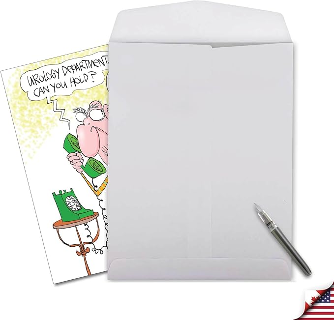 NobleWorks - Jumbo Birthday Greeting Card (8.5 x 11 Inch) - Cartoon Humor, Notecard with Envelope - Urology Department J7262BDG-US