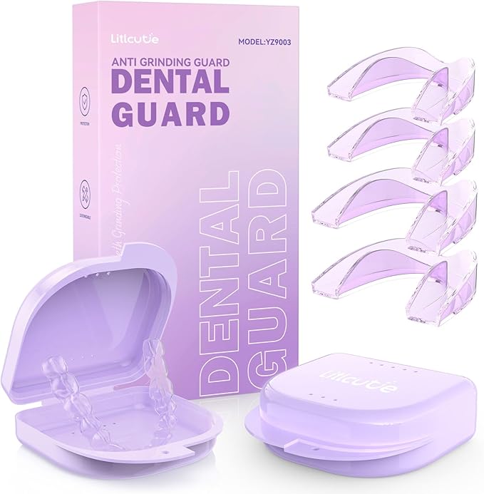 Litlcutie Mouth Guard for Women,2 Sizes (4 Pack) Mouth Guard for Grinding Teeth at Night,Night Guards for Sleeping