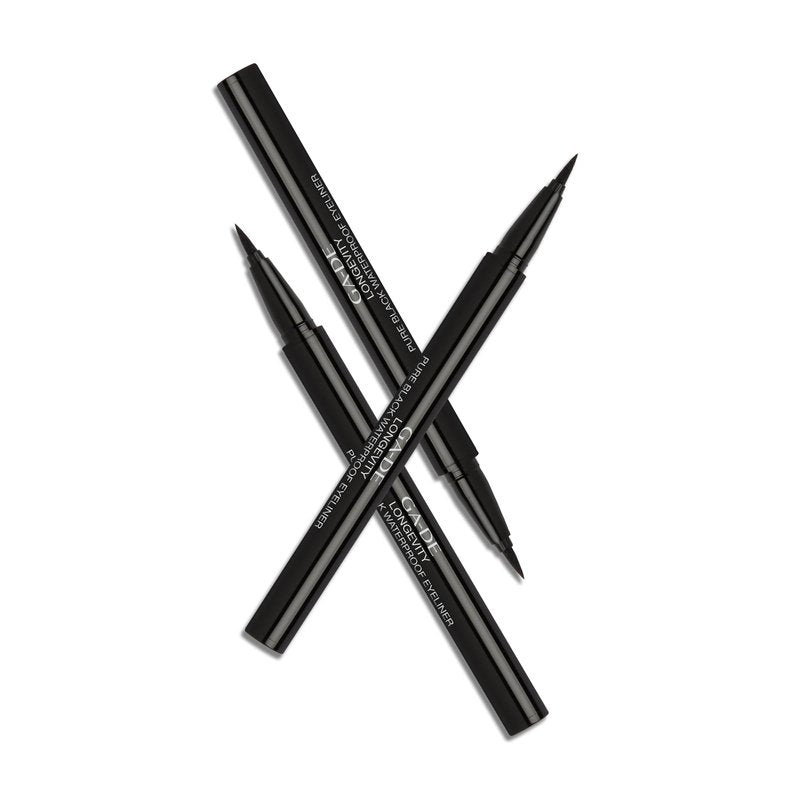 GA-DE Longevity Pure Waterproof Eyeliner - Fast-Drying, Liquid,Smudge Proof Eyeliner - Made with Super-Flex Brush for Precise Application - 0.01 oz