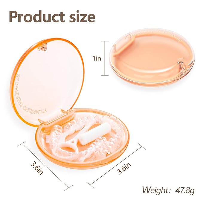 Retainer Case 2 Pack, Compatible with Invisalign, Slim Mouth Guard & Aligner Holder, Durable Portable Retainer Box with Easy Open Magnetic Closure for Travel, Adults & Teens