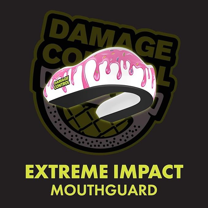 DAMAGE CONTROL Extreme Impact Mouth Guard – Sports Mouthguard for Boxing, MMA, BJJ, Hockey, Rugby, Lacrosse, & More – Mouthpiece for Teeth & Jaw Protection (Adult, Cold Drip)
