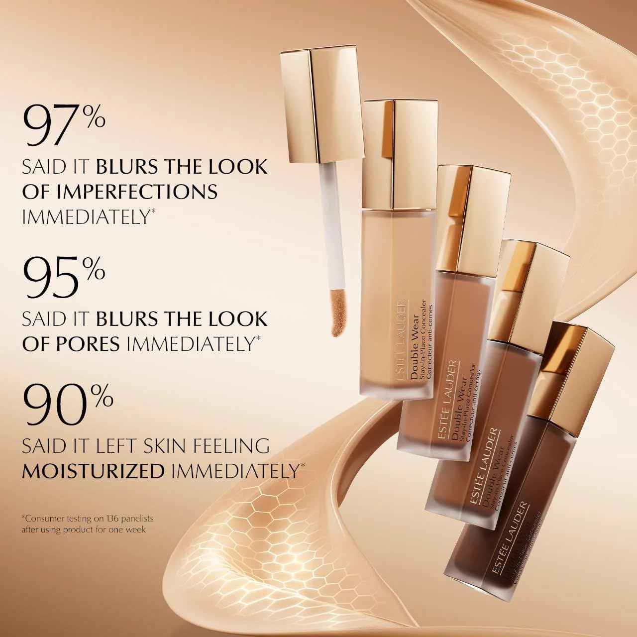 Estée Lauder Double Wear Stay-in-Place Flawless 24-Hour Concealer Makeup | Longwear | Soft Matte Finish, Medium-to-Full Coverage | Hydrating Concealer, 0.4 Fl Oz, 2W