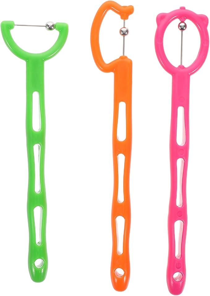 Veemoon 3pcs Kid Tongue Exercise Device, Child Oral Muscle Trainer Speech Therapy Tool Tongue Tip Lateralization Elevation Tools Jaw Muscle Exerciser for Jaw Oral Training Stabilizing Device
