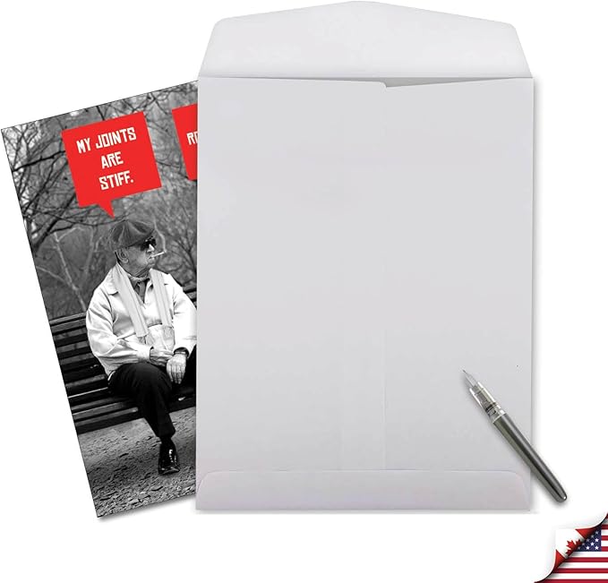 NobleWorks Jumbo Humorous Birthday Greeting Card 8.5 x 11 Inch with Envelope (1 Pack) Large Jumbo Bday Men Stiff Joints J7038BDG