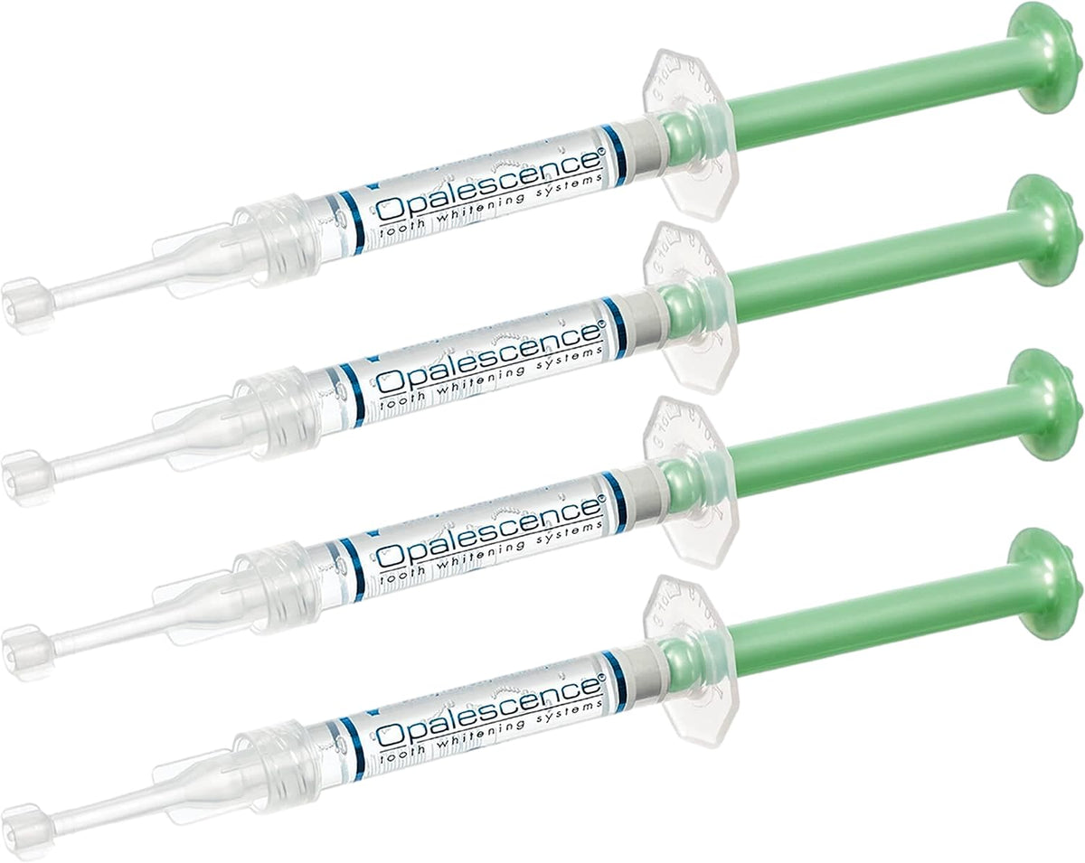 Opalescence 20% Teeth Whitening Refill Kit (4 Syringes) Carbamide Peroxide. Made by Ultradent, in Mint Flavor. Tooth Whitening Refill Syringes - B-5196-4