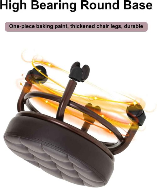 Elitzia Pedicure Foot Stool Beauty Salon SPA Foot Bath Footstool Two Color Optional Thick Support Seat Quality Wheels ET28500（Dark Brown）
