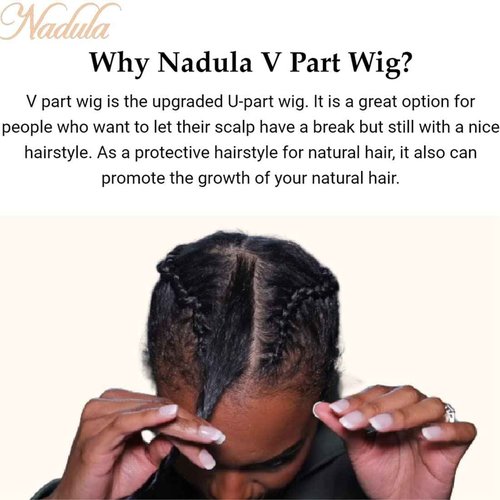 Nadula V Part Wig Kinky Curly Human Hair No Leave Out Glueless Upgraded U Part Wigs for Women,10A Malaysian Afro Curly V-part Wigs V Shape Clip in Half Wig Beginner Friendly 150% Density 14inch