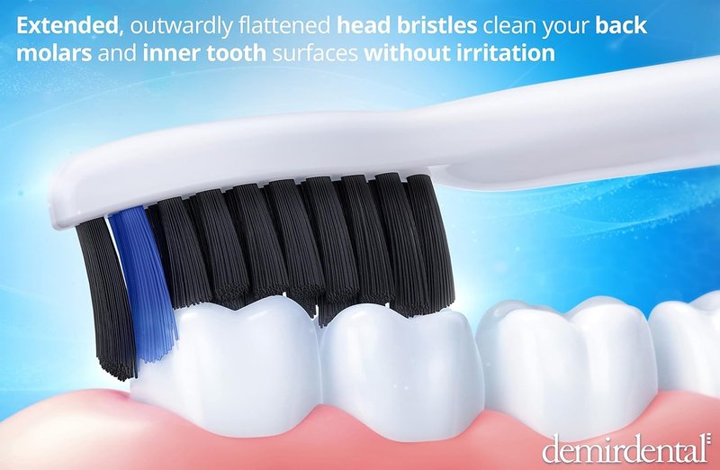 Toothbrush Heads Active Charcoal Hard Compatible with Philips Sonicare Toothbrush Heads - Replacement Heads for Natural Cleaning - Hard Brush Heads - White - Replaces HX9058-8 Pack