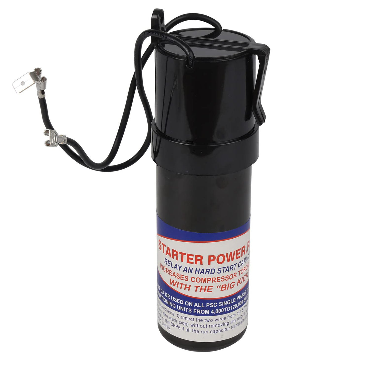 SPP6 Relay/Capacitor Hard Start Kit with 500% Increase Starting Torque for Air Conditioner - Compatible with HVAC Compressor – Replaces SPP6, TJ90HS6,AP4502872,35702, DST-6, ERPP6, HS6, HS650