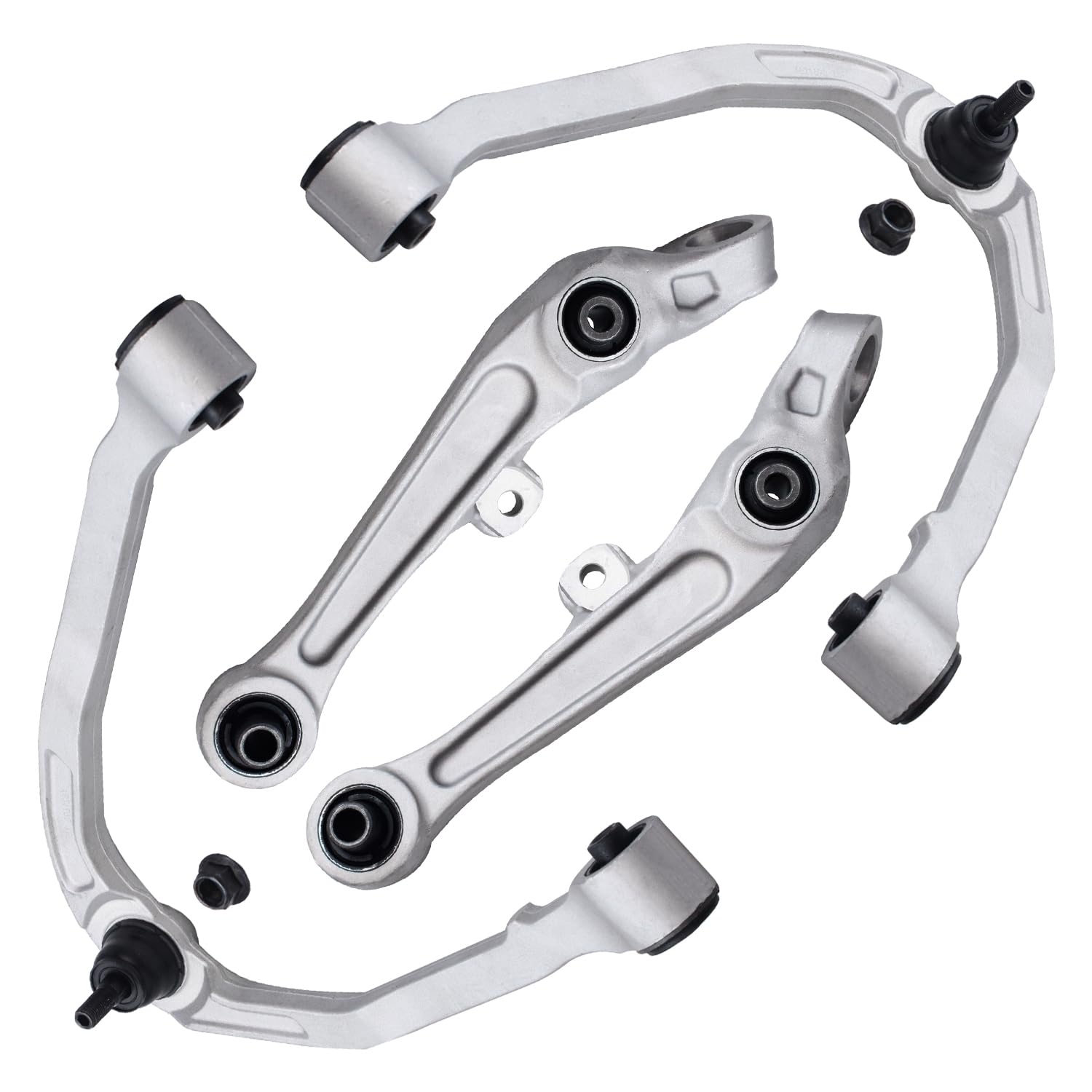 Detroit Axle - Rwd Front End Control Arms For 03-04 Infiniti G35, 03-09 Nissan 350Z, 4 Upper & Lower Control Arms Assembly 2003
