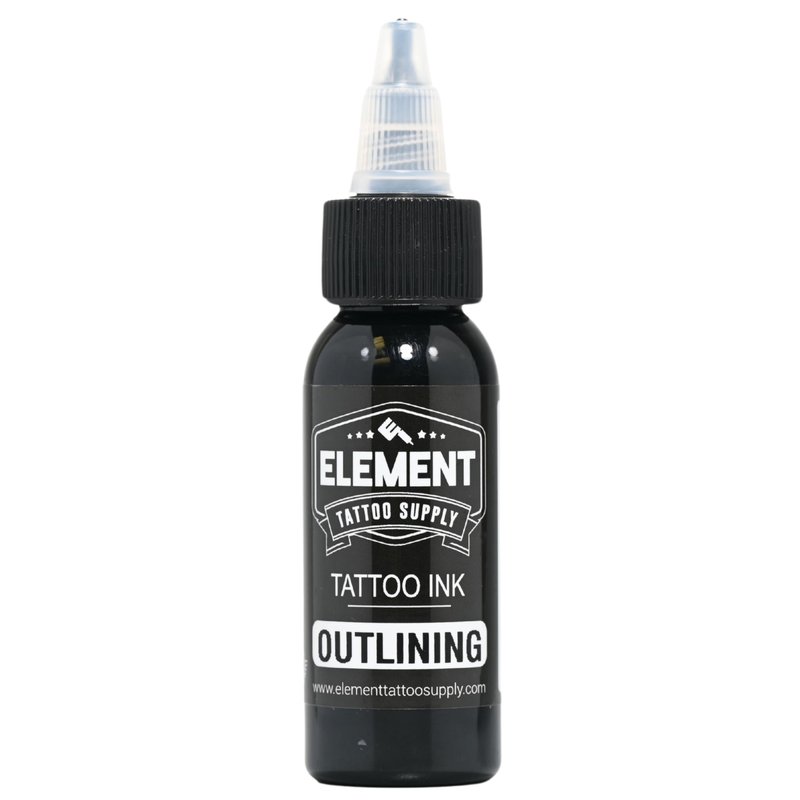 Element Tattoo Supply Greywash Tattoo Ink Set Light Medium Dark Blend Nighthawk Black Element White Formula for Shading Outlining Mixing Tattoo Work 1oz Bottle 5 Bottles