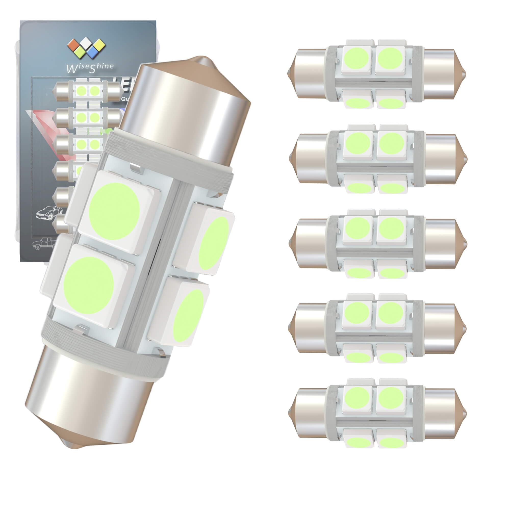 Wiseshine DC 24V 31mm Festoon DE3175 LED Bulbs DE3022 LED Car Bulb Ice Blue for Truck Boat RV Interior Dome Glove box courtesy L