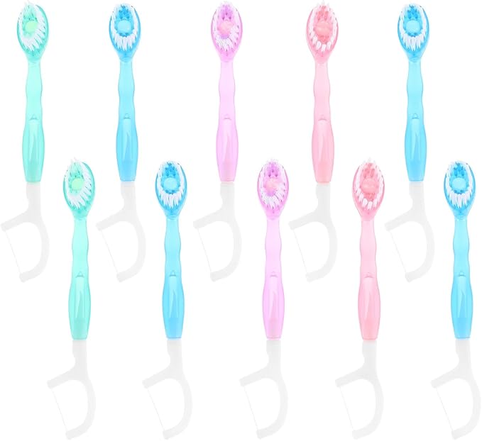 10pcs Mini Travel Toothbrush Kit with Soft Bristles Disposable Portable Oral Care for Single Use and Convenient On-The-go Cleaning